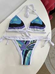 Uubags Pucci Iride-Print Triangle Bikini In Blue 01 - 1