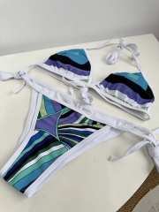Uubags Pucci Iride-Print Triangle Bikini In Blue 01 - 4