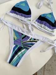 Uubags Pucci Iride-Print Triangle Bikini In Blue 01 - 5