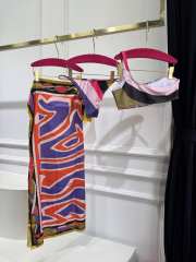 Uubags Pucci swimsuit set - split bikini with scarf  - 1