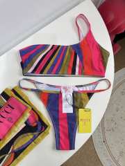 Uubags Pucci swimsuit set - split bikini with scarf  - 3