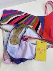 Uubags Pucci swimsuit set - split bikini with scarf  - 2