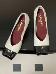 Uubags Chanel High Heels Glossy Sheepskin & Calfskin In Black/ White 9cm - 5