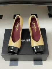 Uubags Chanel High Heels Glossy Sheepskin & Calfskin In Black/ Beige 9cm - 6