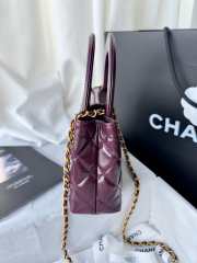 Uubags Chanel Kelly 25C Lambskin Letaher Burgundy Bag 13x19x7cm - 5