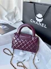 Uubags Chanel Kelly 25C Lambskin Letaher Burgundy Bag 13x19x7cm - 3