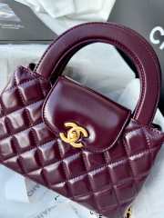 Uubags Chanel Kelly 25C Lambskin Letaher Burgundy Bag 13x19x7cm - 2