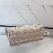 Uubags Miu Miu 5BA327 shiny leather top-handle bag in travertine stone 27x16x13cm - 4