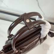 Uubags Miu Miu 5BA327 shiny leather top-handle bag in dark brown 27x16x13cm - 3