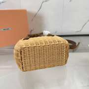 Uubags Miu Miu 5BA222 Woven Wicker Top Handle Bag 15x20x8.5cm - 5