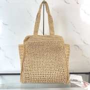Uubags Miu Miu Raffia-Effect Crochet Tote Bag In Beige 38.5x40x10cm - 6