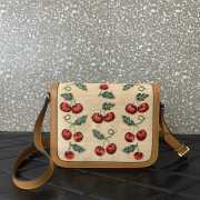 Uubags Valentino Garavani Quiltie 67 Bag Jacquard Raffia With Cherryfic Pattern 24.5x18.5x8cm - 2