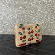 Uubags Valentino Vlogo Signature Pouch In Jacquard Raffia With Cherryfic Pattern 24x16cm - 2
