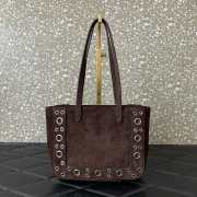 Uubags Valentino Garavani Nellcôte Mini Embroidered Shopping Bag In Brown/Multicolor 21x16x5cm - 6