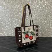 Uubags Valentino Garavani Nellcôte Mini Embroidered Shopping Bag In Brown/Multicolor 21x16x5cm - 4