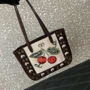 Uubags Valentino Garavani Nellcôte Mini Embroidered Shopping Bag In Brown/Multicolor 21x16x5cm - 2