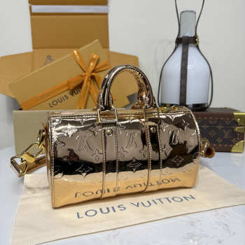 Uubags Louis Vuitton M26903 Keepall Bandoulière Bag In Gold Metallic 25x15x11cm