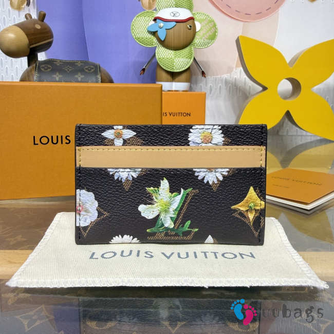Uubags Louis Vuitton M27551 Bosch Card Holder In Brown Monogram Flowers Canvas Material 11x7x1.5cm - 1