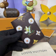 Uubags Louis Vuitton M27542 Pocket Organizer Wallet In Brown Monogram Flowers Canvas Material 7.5x11.1x1cm - 5