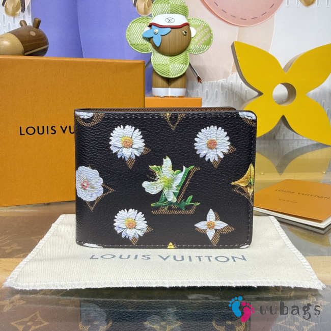 Uubags Louis Vuitton M27547 Slender Wallet In Brown Monogram Flowers Canvas Material 11x8.5x2cm - 1