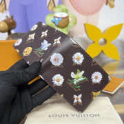 Uubags Louis Vuitton M27547 Slender Wallet In Brown Monogram Flowers Canvas Material 11x8.5x2cm - 2