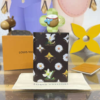 Uubags Louis Vuitton M27548 Passport Holder In Brown Monogram Flowers Canvas Material 10x14x2.5cm