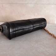 Uubags Valentino Garavani Panthea Small Bag In Black Nappa Leather With A Chevron Pattern 24x14x6cm - 2