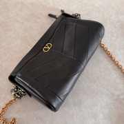 Uubags Valentino Garavani Panthea Small Bag In Black Nappa Leather With A Chevron Pattern 24x14x6cm - 5