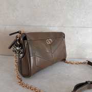 Uubags Valentino Garavani Panthea Small Bag In Brown Nappa Leather With A Chevron Pattern 24x14x6cm - 5