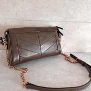 Uubags Valentino Garavani Panthea Small Bag In Brown Nappa Leather With A Chevron Pattern 24x14x6cm - 3