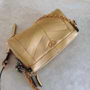 Uubags Valentino Garavani Panthea Small Bag In Caramel Nappa Leather With A Chevron Pattern 24x14x6cm - 6