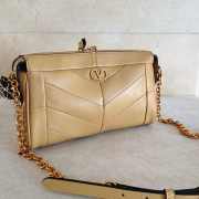 Uubags Valentino Garavani Panthea Small Bag In Caramel Nappa Leather With A Chevron Pattern 24x14x6cm - 2