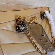 Uubags Valentino Garavani Panthea Bag In Gold Beige Nappa Leather With Chevron Pattern 33x19.5x9cm - 4