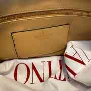 Uubags Valentino Garavani Panthea Bag In Gold Beige Nappa Leather With Chevron Pattern 33x19.5x9cm - 2