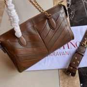 Uubags Valentino Garavani Panthea Bag In Brown Nappa Leather With Chevron Pattern 33x19.5x9cm - 6