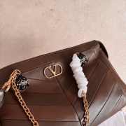 Uubags Valentino Garavani Panthea Bag In Brown Nappa Leather With Chevron Pattern 33x19.5x9cm - 2