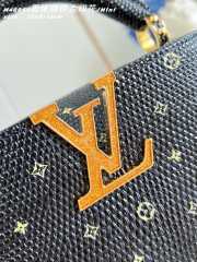 Uubags Louis Vuitton Capucines M48865 Mini Black Crocodile Leather 21x8x13cm - 3
