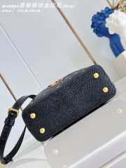 Uubags Louis Vuitton Capucines M48865 Mini Black Crocodile Leather 21x8x13cm - 5