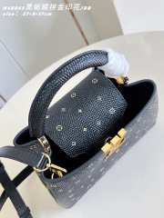 Uubags Louis Vuitton M48865 Capucines Bag In Black Crocodile Leather 27x9x18cm - 3