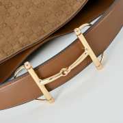 Uubags Gucci Beatrix medium tote bag in brown suede leather 35x27.5x11cm - 5