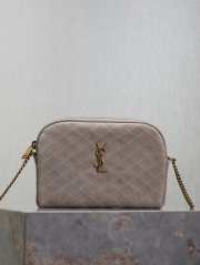 Uubags YSL Gaby zipped pouch in light grey suede leather 19x12x3cm - 1