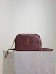 Uubags YSL Gaby camera bag in burgundy lambskin leather 19x12x3cm - 1