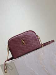 Uubags YSL Gaby camera bag in burgundy lambskin leather 19x12x3cm - 6