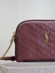 Uubags YSL Gaby camera bag in burgundy lambskin leather 19x12x3cm - 3