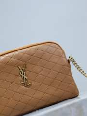 Uubags YSL Gaby zipped pouch in quilted lambskin brown 19x12x3cm - 4