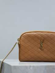 Uubags YSL Gaby zipped pouch in quilted lambskin brown 19x12x3cm - 3