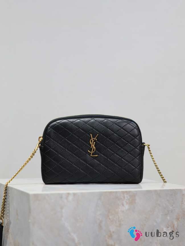Uubags YSL Gaby zipped pouch in quilted lambskin black 19x12x3cm - 1