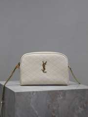 Uubags YSL Gaby zipped pouch in quilted lambskin white 19x12x3cm - 1