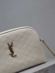 Uubags YSL Gaby zipped pouch in quilted lambskin white 19x12x3cm - 4