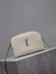Uubags YSL Gaby zipped pouch in quilted lambskin white 19x12x3cm - 3